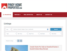 Tablet Screenshot of pinoyhomeproperties.com